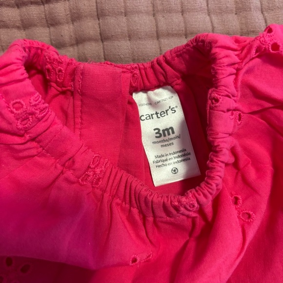 Carter's Pink Eyelet Casual Dress - Picture 3 of 3